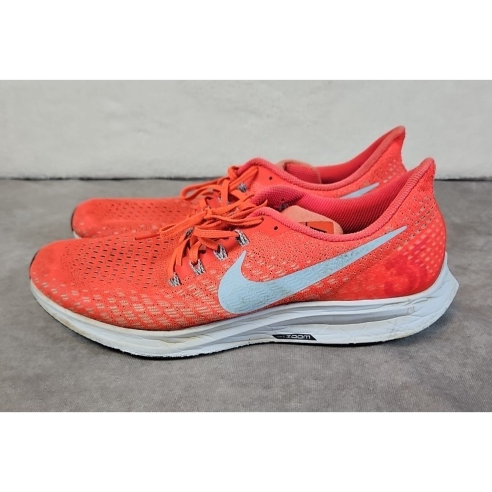 Nike Air Zoom Pegasus 35 942851-600 Mens 13 Sneakers Orange White Running Shoes